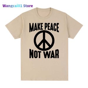 Men's T-Shirts make love not war Vintage t-shirt Stop the Wars No War Graphic Novelty Cotton Men T shirt New TEE TSHIRT Womens tops 0301H23