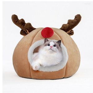 Cat Beds Warm Soft Dog Christmas Kitten Bed House Sleeping Bag For Small Medium Dogs Winter Pet