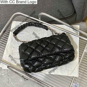 Borse a tracolla di marca CC Borsa a tracolla morbida e soffice da donna francese vintage Pelle di agnello nera trapuntata a diamante Borsa a tracolla di design Hardware argento Borsa classica Totes Lu