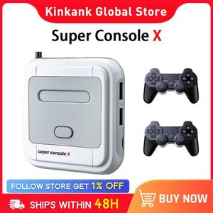 Kontrolery do gier Joysticki KINHANK Super Console X Game Box Retro konsola do gier 100000 Gry wideo na PSP/PS1/N64/MAME/Naomi z gamepadami 230228