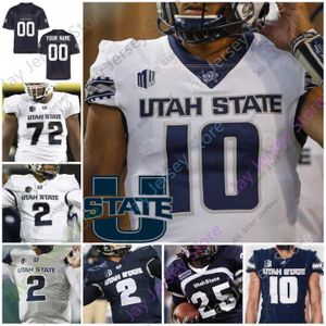 Футбольные майки из футбольных майков Custom Utah State Aggies Football Jersey College Love Gerold Bright Genry Colombi Siaosi Mariner Deven Thompkins Natha