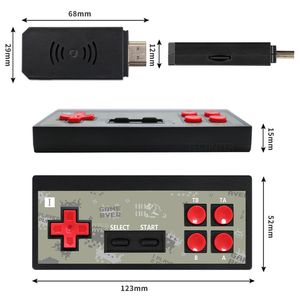 Y2S Game Console Set Mini HD Wireless Double Person Spela Games Host Support HD TV Output Inkluderar 1800 plus spel med 2 spelkontroller DHL FAST