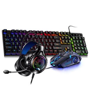 3pcs/Lot Gaming Keyboard Mouse and Headphone Combos Backlights Gamers for Computer