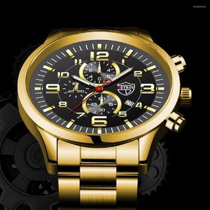 Wristwatches Men's Watches Luxury Original Fashion Sports Men Watch Steel Belt Big Dial Quartz Wristwatch Gift Boyfriend Waterproof