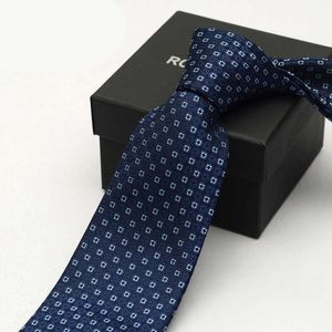 Neck Ties High Quality 2021 Blue Plaid Ties for Men 8cm Profession Necktie Traditional Wear Wedding Gravata with Gift Box J230227
