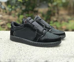 1 Low OG schwarze Phantom Männer Schuhe Top-Qualität Travis 1s Black Phantom Damen im Freien Basketball-Sneaker mit Originalbox DM7866-001 US 5.5-13