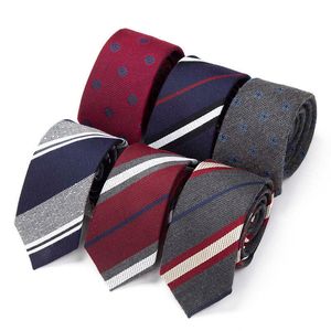 Neck Ties Men Tie High Quality Stripe Cotton Handmade Wool Ties for Men Necktie Narrow Collar Slim Cashmere Casual Wedding Tie Accessories J230227