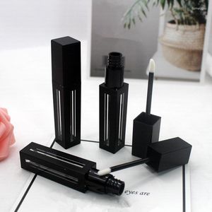 Storage Bottles 100pcs 7ml Plastic Black Lip Gloss Empty Tube Cosmetic Lipgloss Stick Bottle Packaging Container