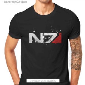 Men's T-Shirts Mass Effect Game Distressed N7 T Shirt Classic Alternative High Quality Tshirt Big Size O-Neck Men Tshirts 100% Cotton Tops Tees T230601