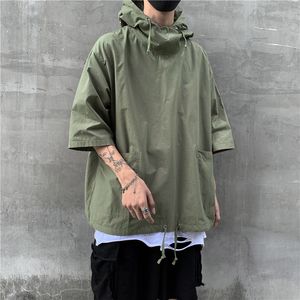 Sudaderas con capucha para hombre Sudaderas con capucha de sección delgada de verano Sudadera con capucha de pareja informal de color sólido para hombre Sudadera con capucha de manga corta de hip hop suelta para hombre 230531