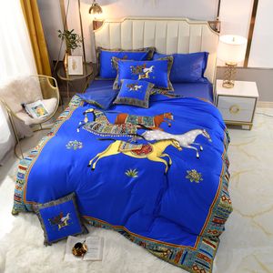Bettbezug aus ägyptischer langstapeliger Baumwolle, vierteiliges Set, sechsteiliges Set, reine Baumwolle, 60 Sets, Bettwäsche, Pferdeserie, Top-Qualität