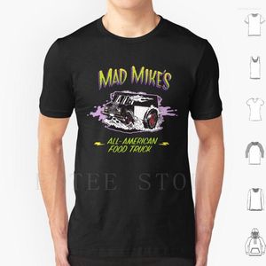 Erkek Tişörtleri Mad Mike'ın All American Food Truck gömlek baskısı pamuk Mike Mikes
