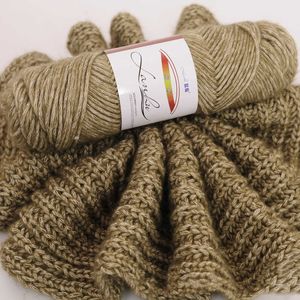 Garn 100g/boll egyptisk sammet ull stickad hatt matta tröja hand virkning garn diy material p230601