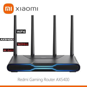 Маршрутизаторы Xiaomi Redmi Gaming Беспроводной маршрутизатор Wi -Fi AX5400 Wi -Fi6 Улучшенная версия 160 МГц 4K QAM IPQ5018 ЦП 512 МБ ОЗУ 2,4 ГГц 5,0 ГГц.