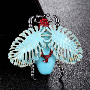 Brooches Zlxgirl Green Insect Brooch For Men Jewelry Christmas Hijab Pins And Broaches Women's Enamel Pin Bags Accessories