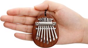 Mini Kalimba Thumb Piano 8 Teclas Piano com Lanyard Kalimba Instrumento Adequado para Presente de Aniversário para Amantes da Música