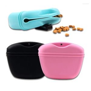 Dog Car Seat Covers Portable Silicone Training Bag Snack Feed Storage Food Reward Waistpack Pet Accessories Supplies