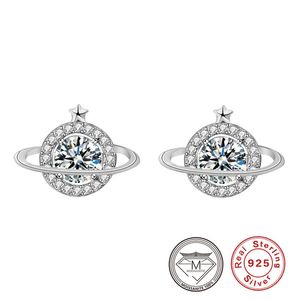 Brincos de coroa moissanita de prata esterlina 925 mais vendidos Brincos de imitação de diamante