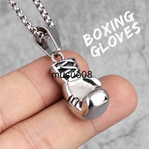 Pendant Necklaces Mens Jewellery Neck Lace Boxer Boxing Glove Pendant Sport Fitness Beads Chain Necklace for Men Punk Jewelry Accessories Collar J230601