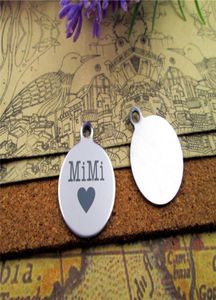 40 Stück „MiMi Herz“ Edelstahl-Charms mehr Stil für die Auswahl von DIY-Charms-Anhängern für Halskette5094130