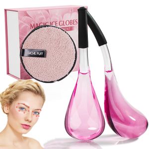 Massager Ice Globes dla twarzy 2PC TRUDY KWARTZ KLEATOR DO Zimno lub Hot Skórka Masager