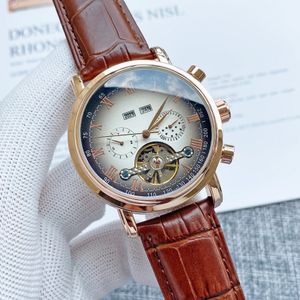 2023 WASTALLAY WATCHWATCH WATCHWATCH للرجال بالكامل ، حزام جلدي في ربلة العجل ، اتجاه عصري ، ساعة الرجال عالية الجودة