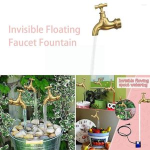 Garden Decorations Faucet Fountain Decoration Invisible Flowing Water Yard Watering Float Outdoor Home Can Art Ornament Gardening M D9I3