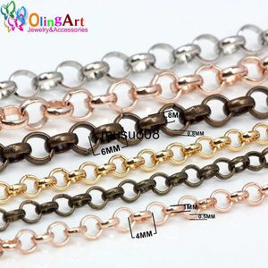 Anhänger-Halsketten OlingArt 4MM/6MM 2M/LOS „O“ Herstellung von Schmuck Wort „O“ Link Fünf-Farben-Kette DIY Halsketten/Armband/Quaste J230601