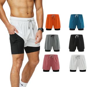 Ll yoga adam pantolon tasarımcı spor spor şort 4xl büyük çift katmanlı iç astar cep