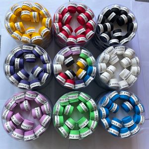 Badminton setleri 60pcs kuru hissediyorum tenis overgrips pu overgres terim emilen sargılar kasetler raket tutamak 230531