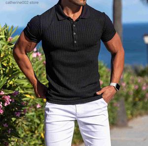 Herren T-Shirts 2023 Männer Sport T-Shirt Polos T-Shirt Top Fitness Kurzarm Bluse Casual Slim Fit Sommer Atmungsaktives Fitnessstudio Bodybuilding T230601