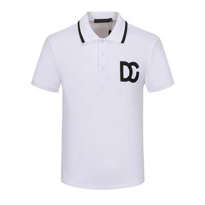 Erkek tasarımcı polos tişört yüksek kaliteli moda erkekler pamuk kumaş mektup polo tshirt yaka rahat tişörtler üstleri boş zaman ofis günlük gündelik erkek tişört