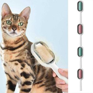 Lint Rollers Brushes 1PC 4 In 1 Universal Doublesided Cat Hair Comb Pet Knot Remover Pet Hair Cleaning Grooming Knot Tool Pet Hair Removal Comb Z0601