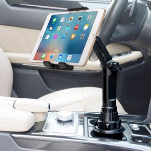 Stands Universal 360 car Cup Holder Tablet Automobile Mount Cradle for Apple IPad Pro 12.9 Air 2019 Mini 4 for Samsung tab S7 plus 12.4