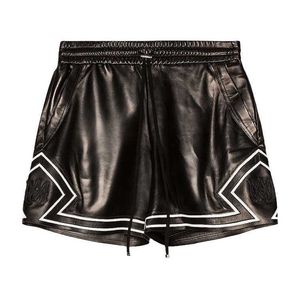 Fabricante OEM Design elegante Preto Pode ser personalizado Shorts masculinos personalizados de couro PU ALU