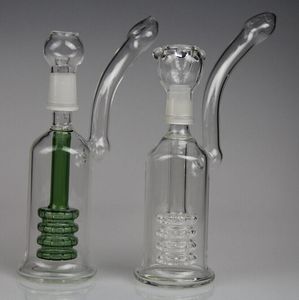 New Glass Bong Two Functon New Perk Water Pipe Oil Rig Glass Dab Tobacco Bong Smoking Pipe with Dome Nail 8708774