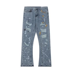 Джинсы Stree Denim Tears Luxury Designer Джинсовые джинсы Джинсовые джинсы Дизайнерские джинсы вышивающие брюки модные отверстия брюки для брюки ga04