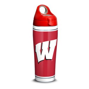 NCAA Wisconsin Badgers Campus 24 OZ زجاجة ماء من الفولاذ المقاوم للصدأ مع غطاء