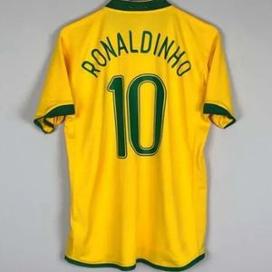 1998 2002 2006 Brasils Soccer Jerseys Retro Carlos Romario Ronaldinho Rovaldo Adriano 98 02 Moving Men Camiseta Maillots Shirt Shirt Kit Uniform