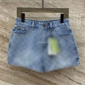 Pantaloncini firmati da donna in cotone 23SS Fw Jeans con stampa di lettere all-over Donna High End Milano Runway Brand Cowboy Casual Jersey Outwear Denim A-line Hotty Hot Pants
