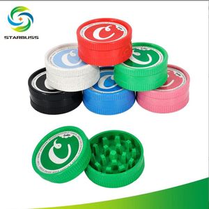 Smoking Pipes 56mm two-layer plastic cigarette grinder, degradable