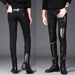 Jeans Männer Skinny Jeans Hosen Herbst Schlanke Fit Koreanische Mode lässig hochwertige Reißverschlussbleistifthose Baumwolle Schwarze Hosen Größe 2736
