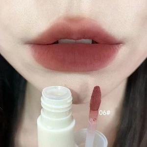 Brilho labial Korea Matte Glaze Velvet Fácil de aplicar Maquiagem sem desbotar Copo antiaderente Duração natural Estudante Acessível