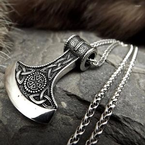 Pendant Necklaces Vintage Nordic Men's Pagan Black Sun Symbol Zinc Alloy Necklace Punk Amulet Jewelry Gift