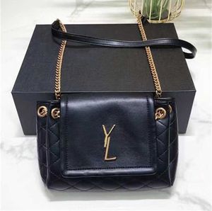 Top-Quality Gold Real Leather Messenger Bag Fashion designer bags Chain shoulder crossbody Luxury bags Classic flap Women purse 23ss