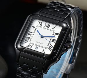 2023Automatyczne randki męskie zegarek luksusowy moda skórzana męska, pasek ze stali nierdzewnej, zegar ruchu kwarcowy