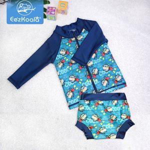 Onepieces eezkoala niemowlę stroju kąpielowa UV 50 odporna i długie rękawowe kamizelka strojów kąpielowych dla niemowląt dla malucha Suit Kids 230601