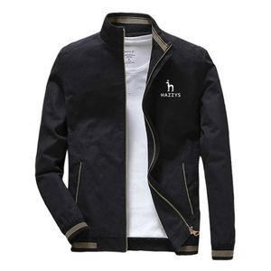 Men's Jackets HAZZYS Cotton Spring Autumn Men Bomber Jackets Casual Male Outwear Windbreaker Stand Collar Fit Jacket Mens Baseball Slim Coats 230531