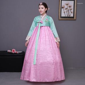 Odzież etniczna Kobiety Korei Korei Południowej tradycyjna kostium Kobieta starożytna Kroean Hanbok Dress Vintage Ladies National Dance 89