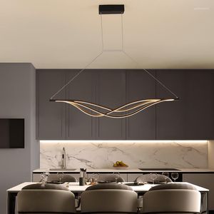 Chandeliers BWART Ceiling Chandelier Led Modern Pendant Lamp For The Kitchen Dining Living Room Home Decor Lustre Black Light Fixture